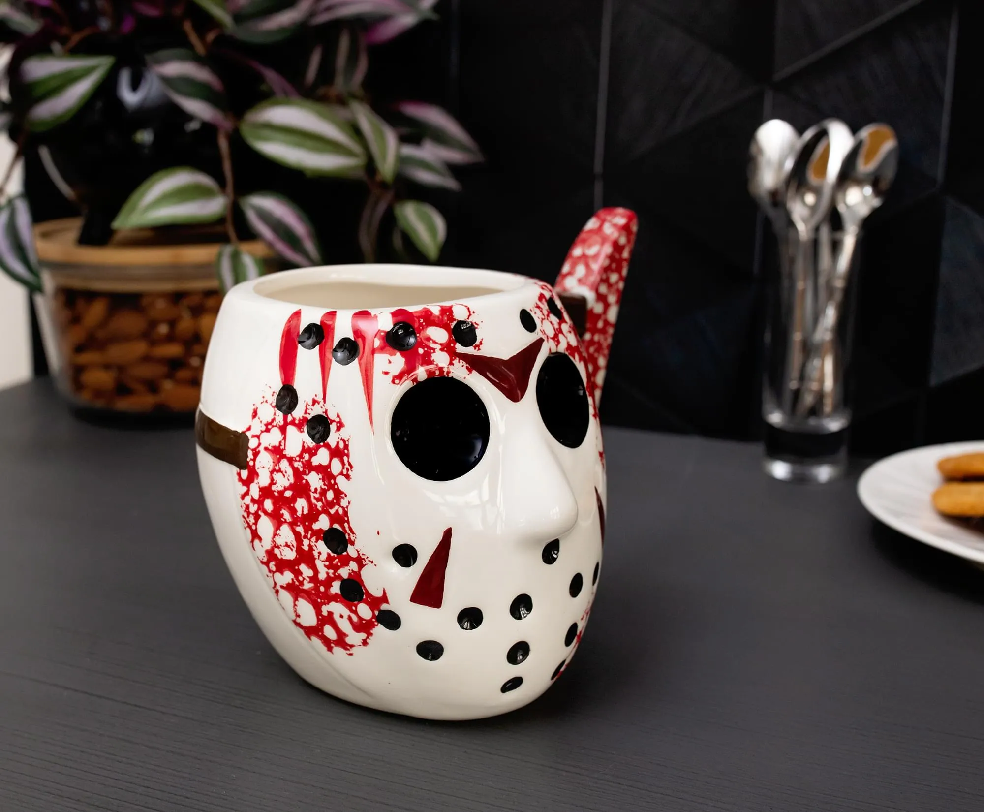 Friday the 13th Jason's Mask 3D Sculpted Ceramic Mug | Holds 20 Ounces