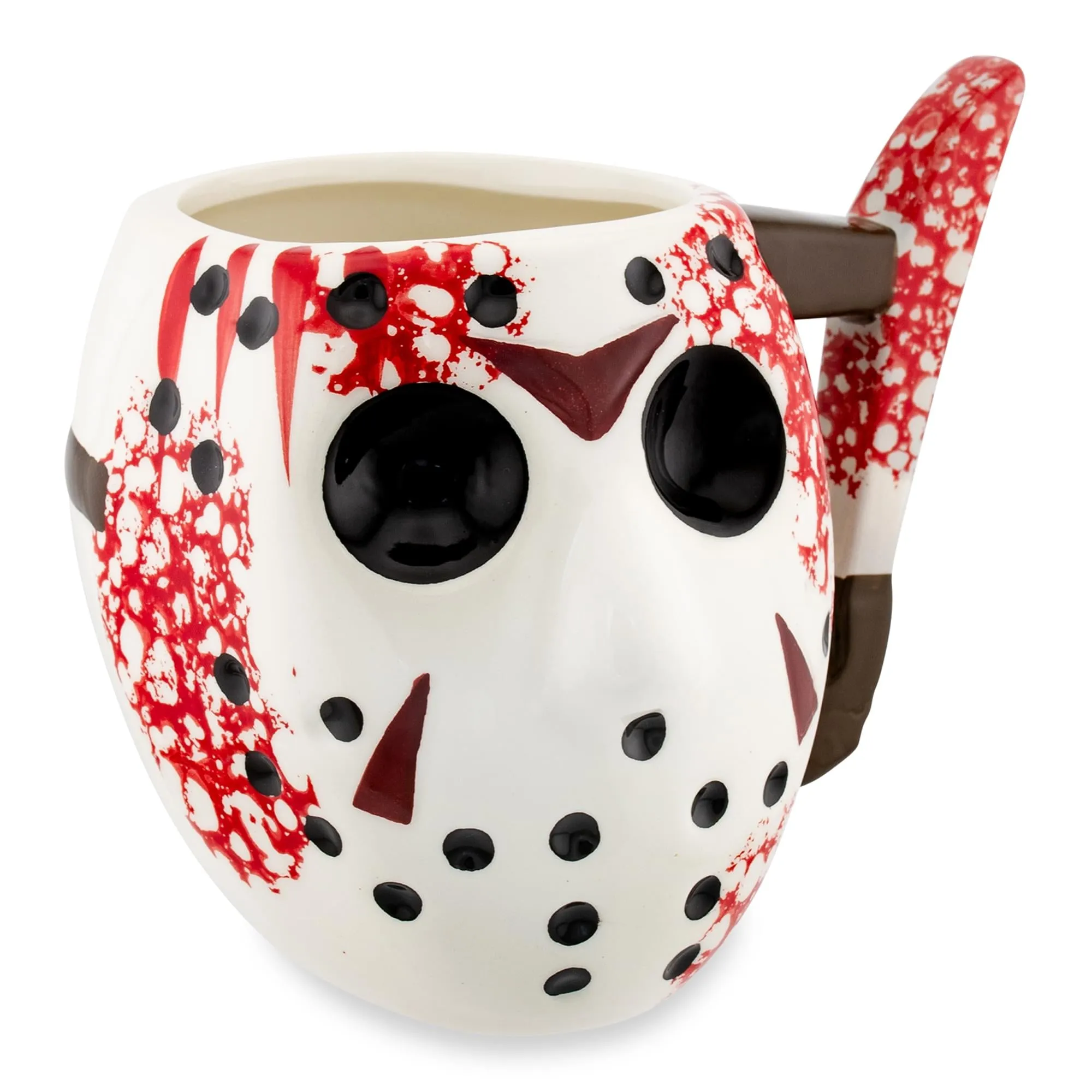 Friday the 13th Jason's Mask 3D Sculpted Ceramic Mug | Holds 20 Ounces