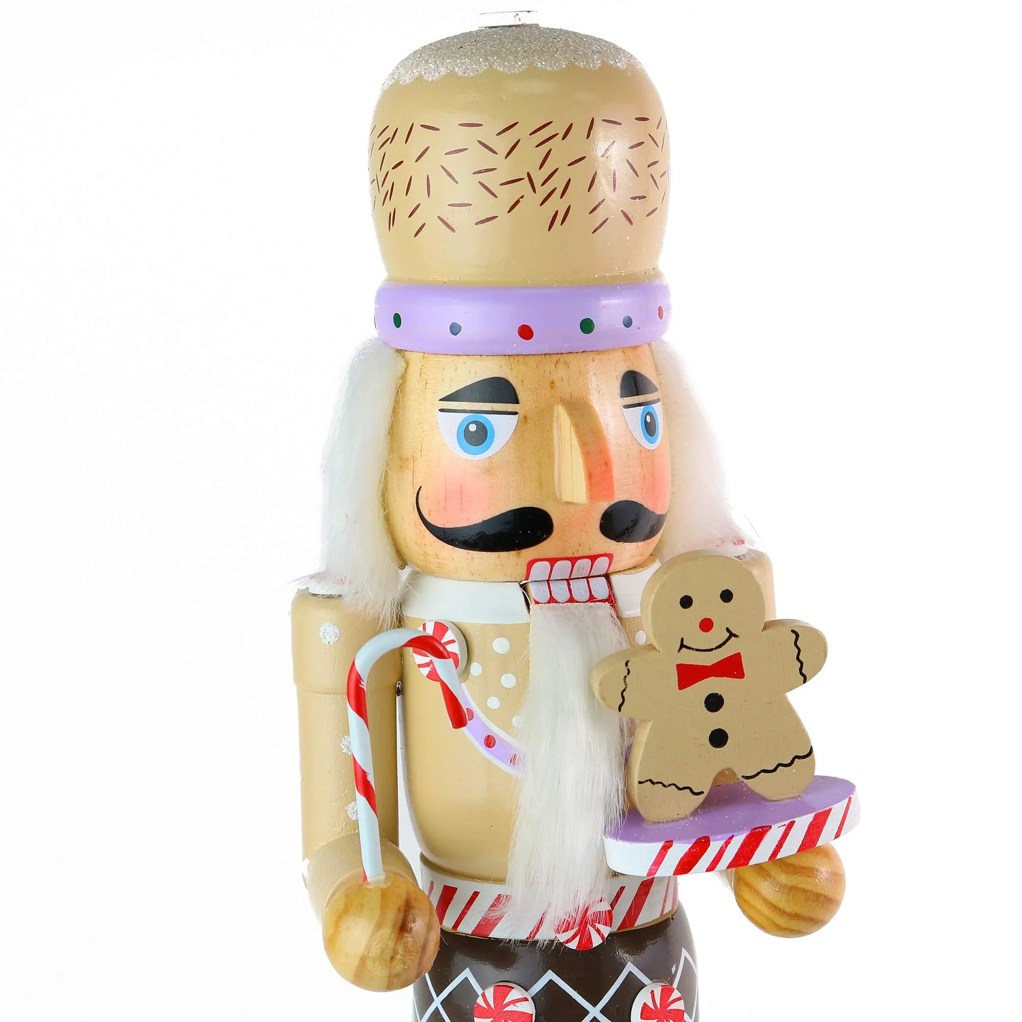 Gingerbread Chef Nutcracker Figure - Wooden Ginger Bread Theme Christmas Nutcracker Holiday Decoration