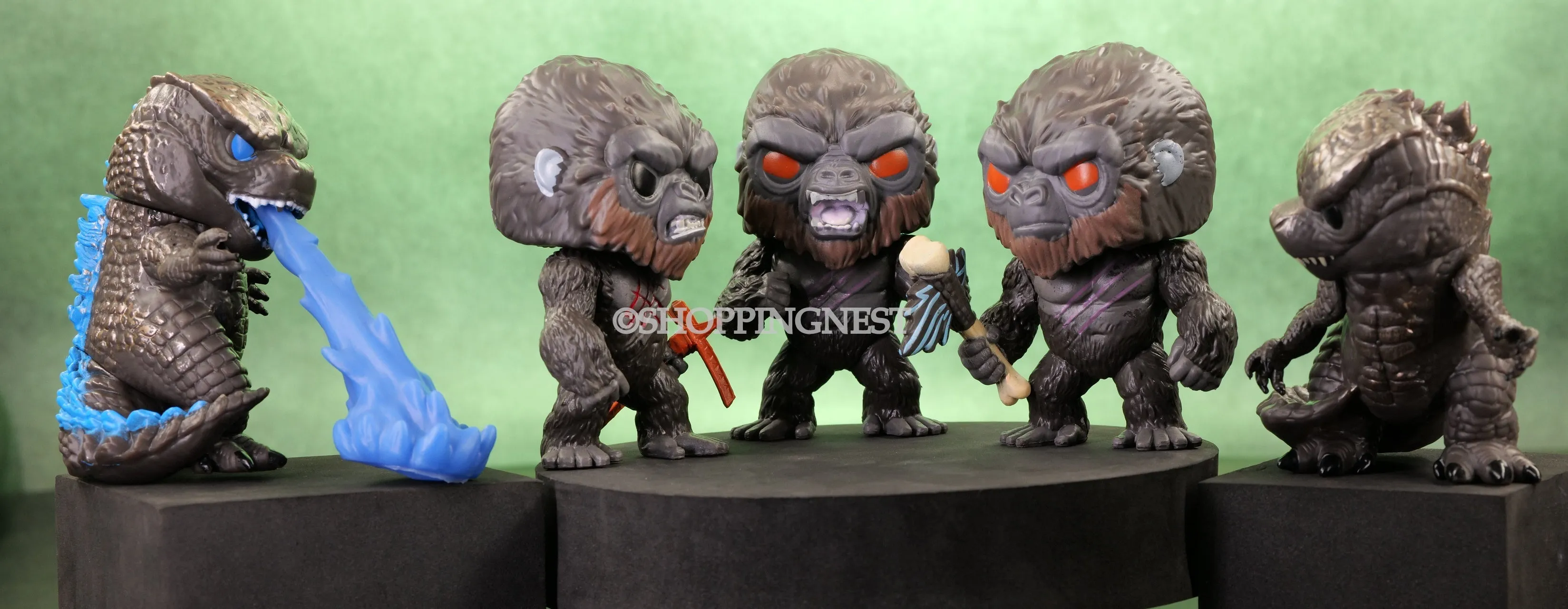 Godzilla vs King Kong | Set of 5 Movie Action Figure | 10 Cm |