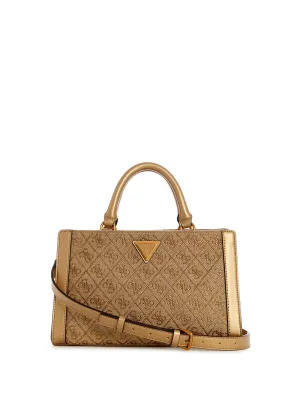 Gold Logo Small Satchel Bag