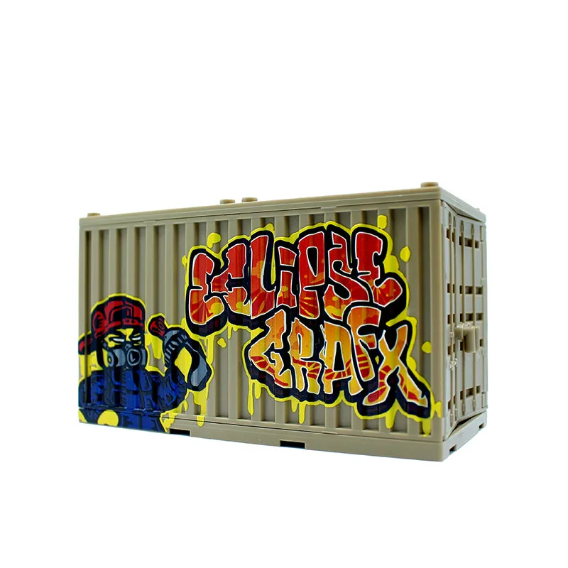 Graffiti Container - Sket White Skull/Eclipsegrafx Graffiti (Double Sided)