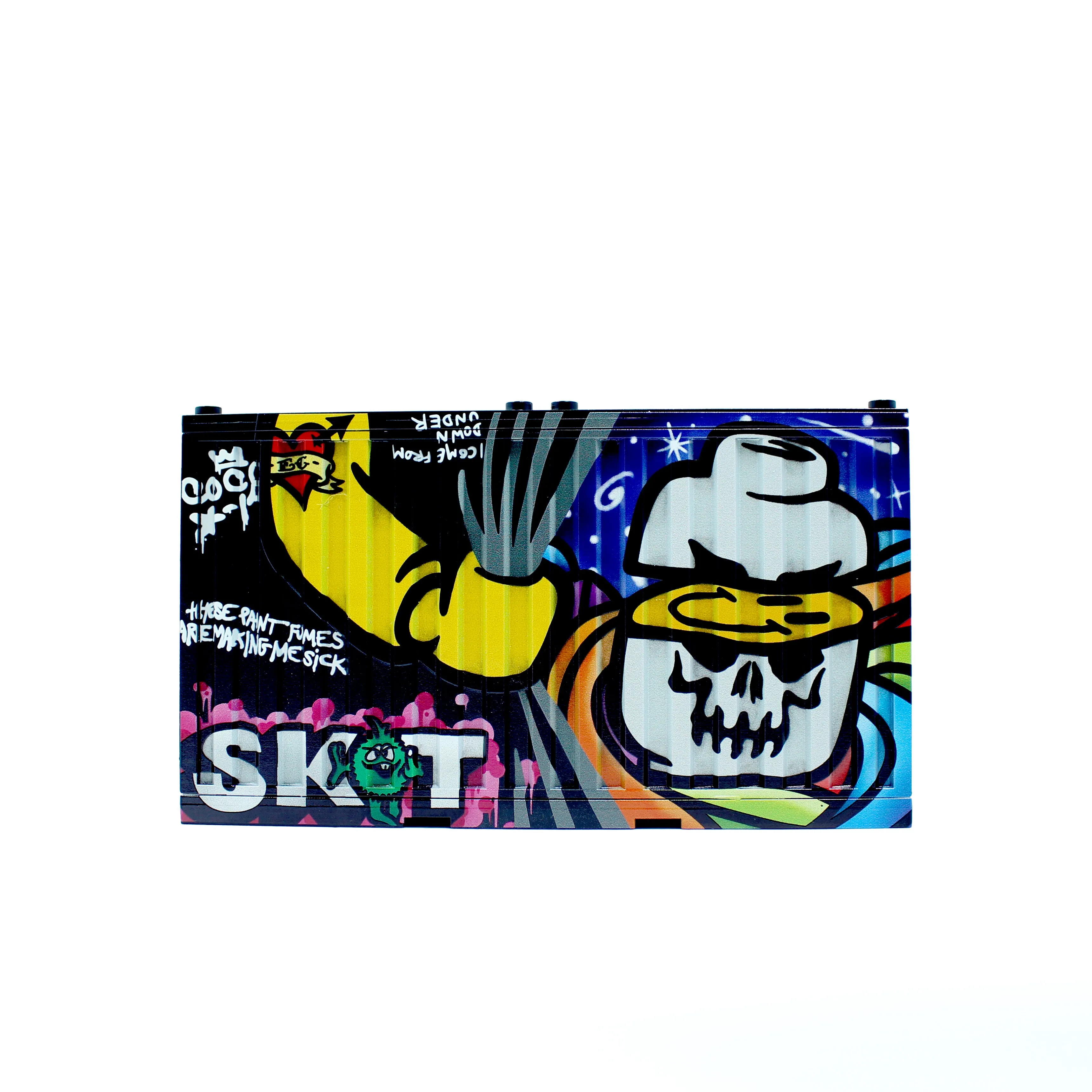 Graffiti Container - Sket White Skull/Eclipsegrafx Graffiti (Double Sided)