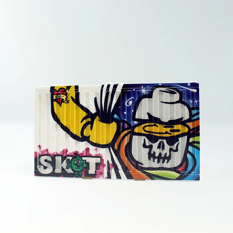 Graffiti Container - Sket White Skull/Eclipsegrafx Graffiti (Double Sided)