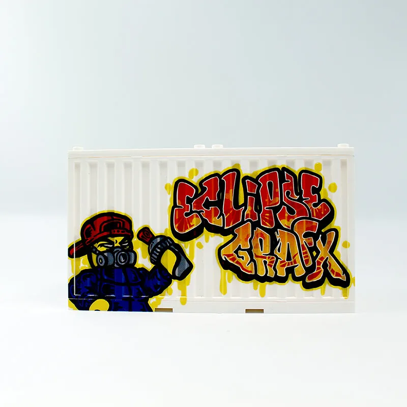 Graffiti Container - Sket White Skull/Eclipsegrafx Graffiti (Double Sided)