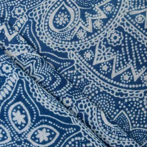 Hand Block Printed Cotton Indigo Fabric