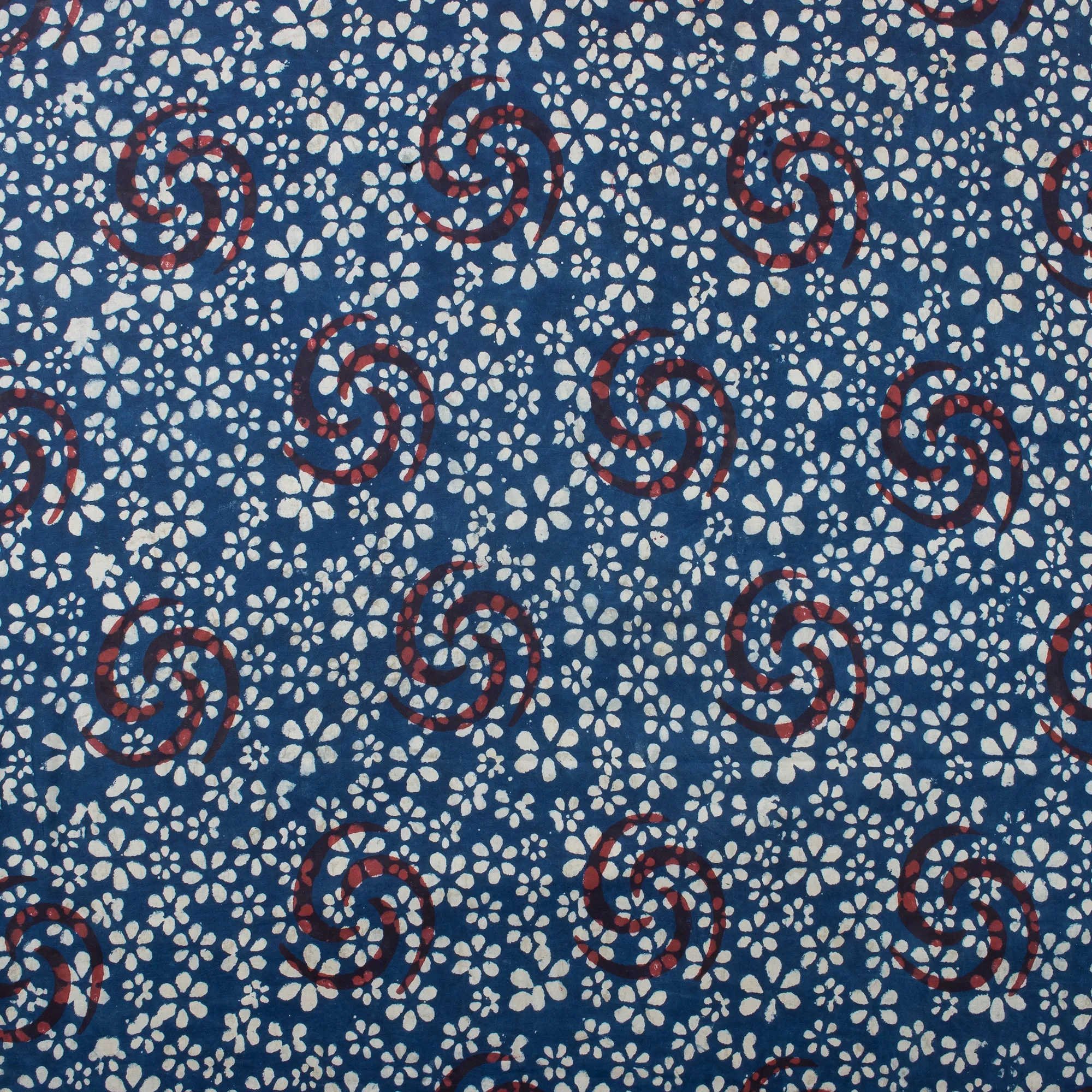 Hand Block Printed Indigo Blue Soft Cotton Fabric