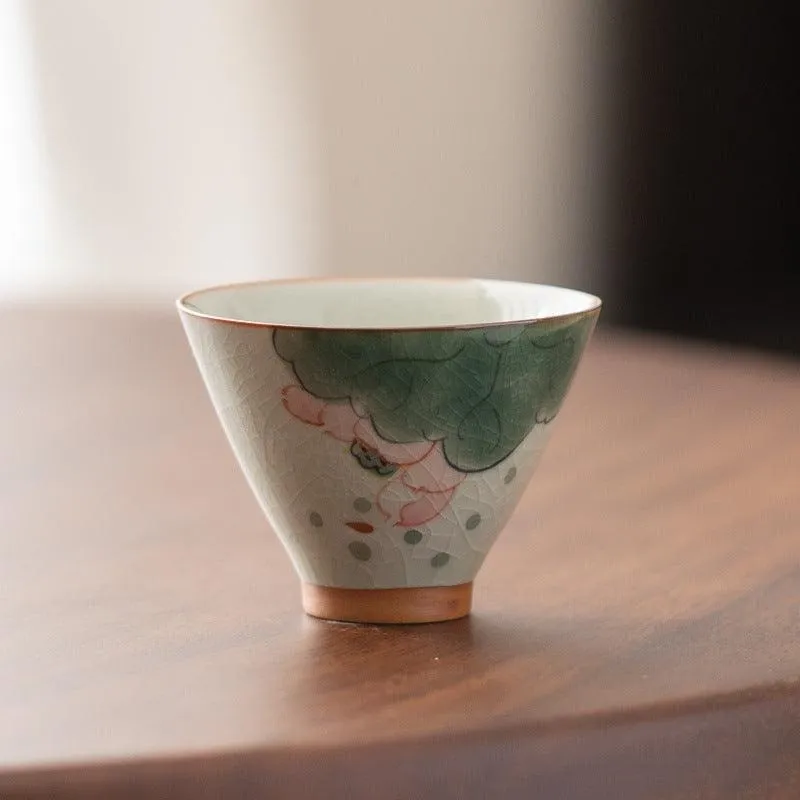 Handcrafted GE KILN Porcelain Tea Cup  - Exquisite Dehua Ceramic Craftsmanship