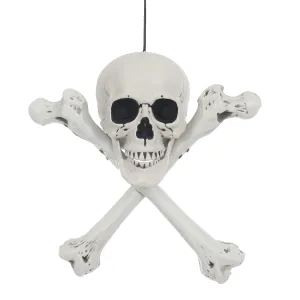 Hanging Skull & Crossbones Halloween Party Prop Decoration 42cm