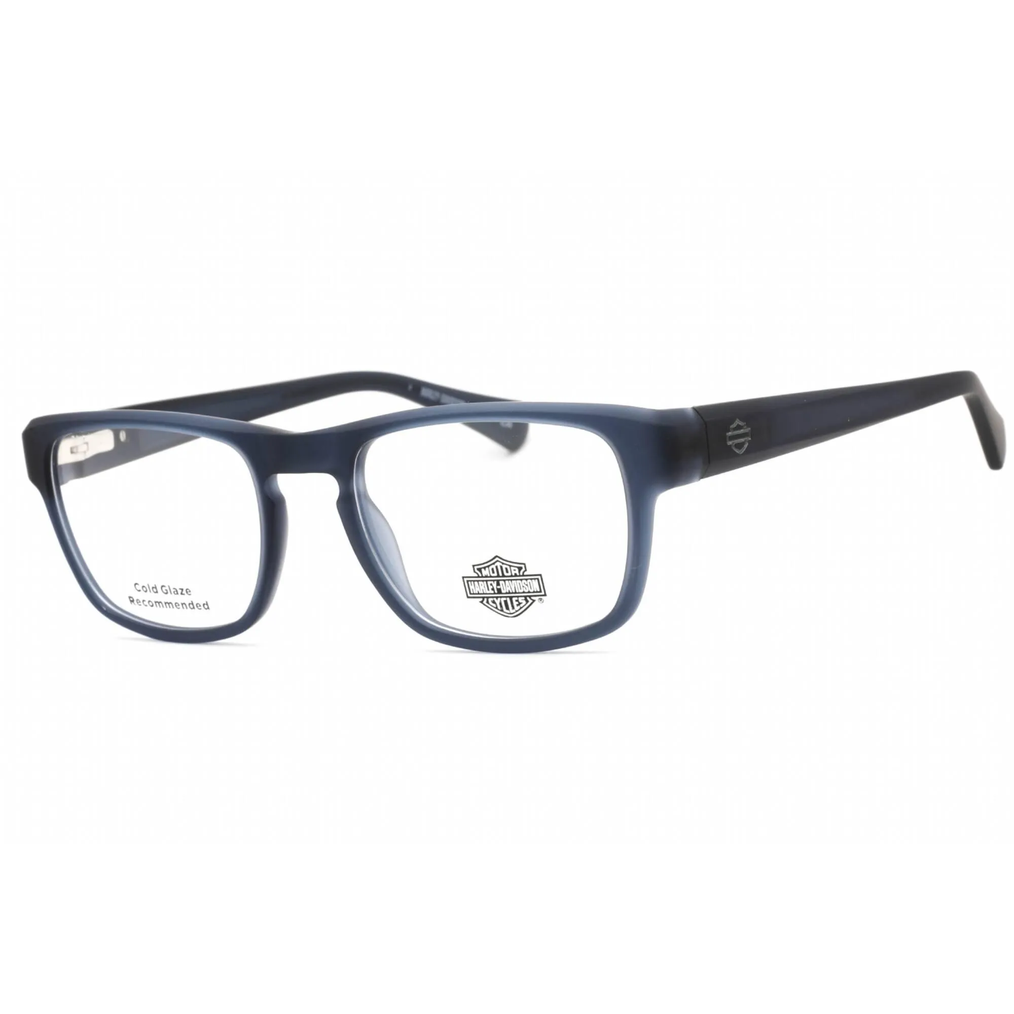 Harley Davidson Men's Eyeglasses - Matte Blue Square Shape Plastic Frame | HD0983 091