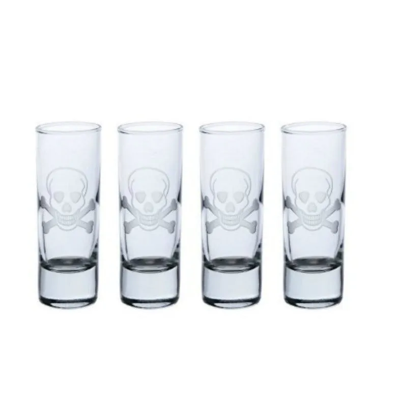 Hipchik Skull and Crossbones Shot Glasses (Set of 4)