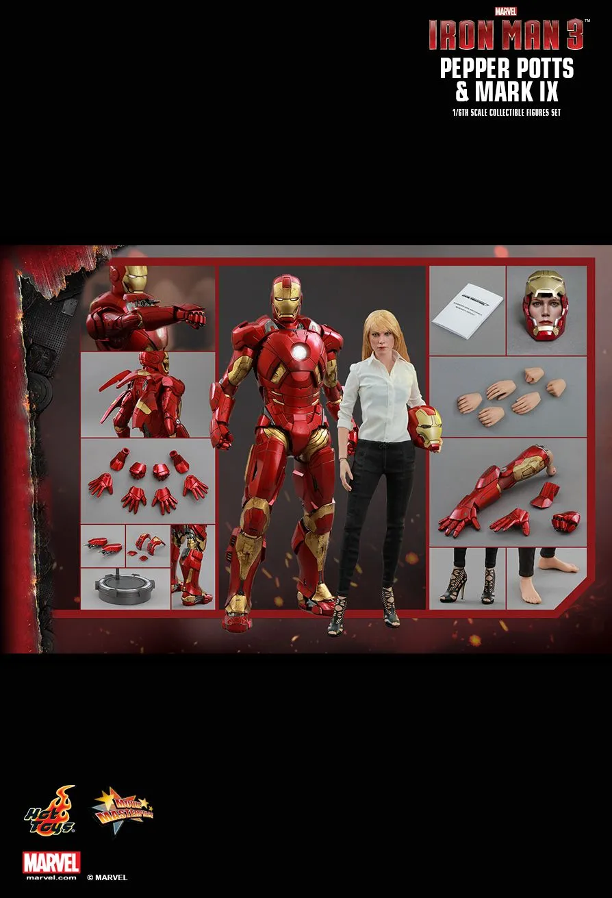 Hot Toys Iron Man 3 Pepper Potts & Mark IX MMS311