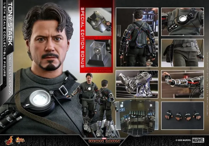 HOT TOYS MARVEL IRON MAN: TONY STARK (MECH TEST VERSION)