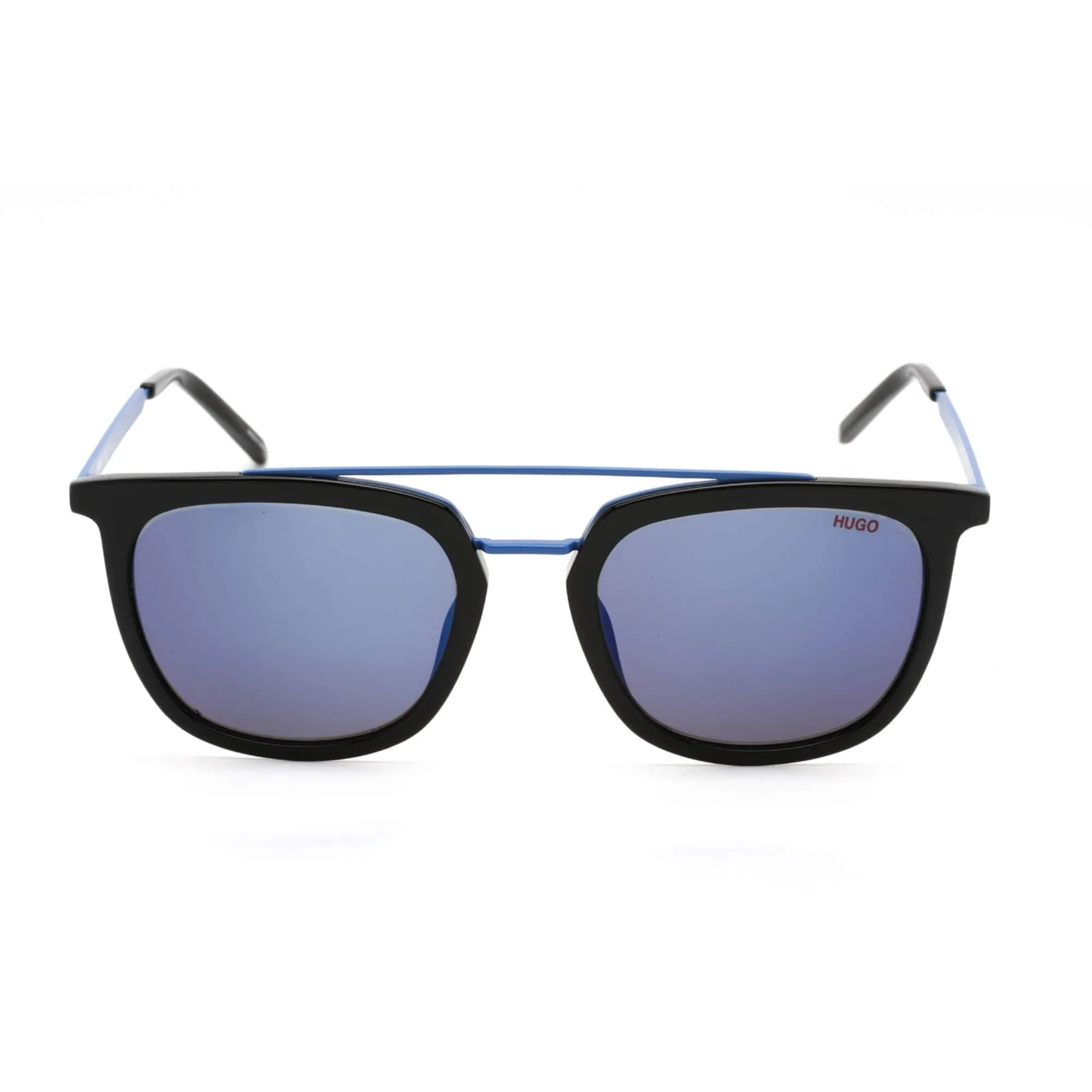 Hugo Men's Sunglasses - Blue Lens Metal Square Shape 52 mm Frame | HG 1031/S 00VK XT