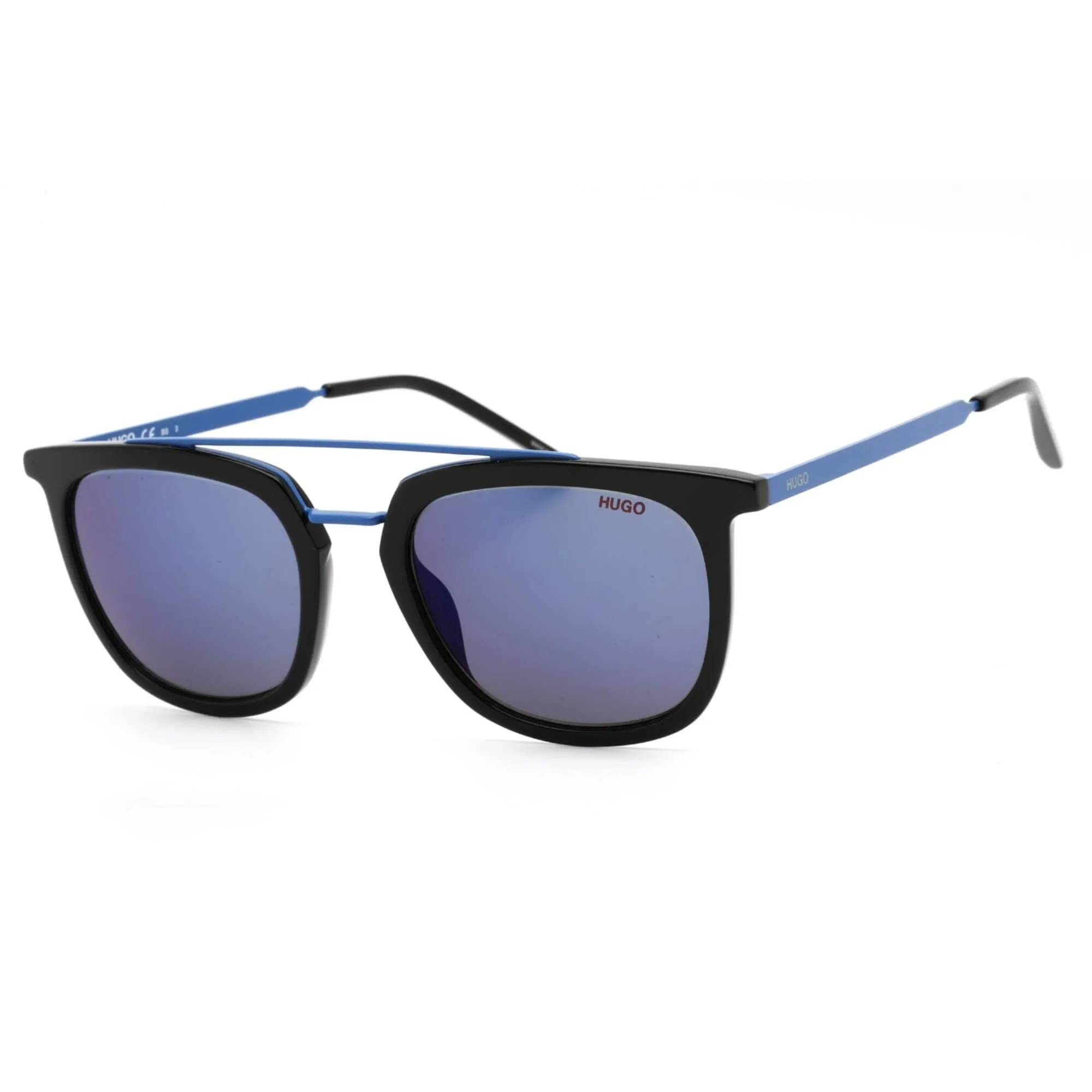 Hugo Men's Sunglasses - Blue Lens Metal Square Shape 52 mm Frame | HG 1031/S 00VK XT