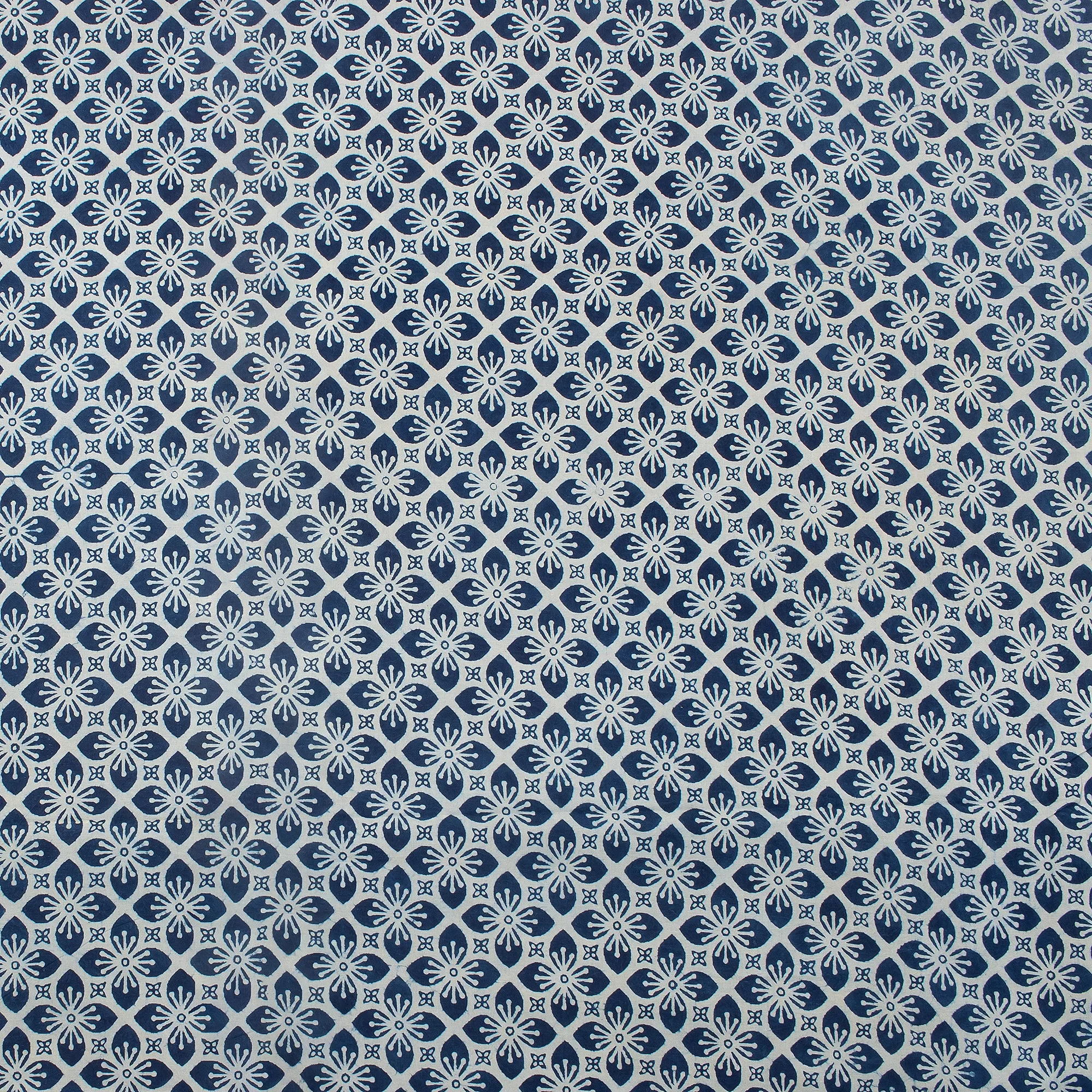 Jaipuri Rangoli Indigo Cotton Block Print Fabric