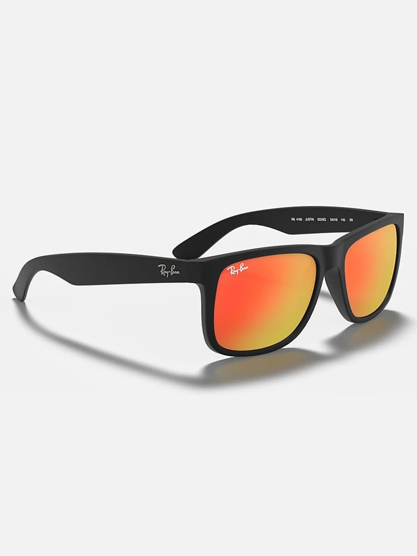 Justin Matte Black/Red Mirror Sunglasses