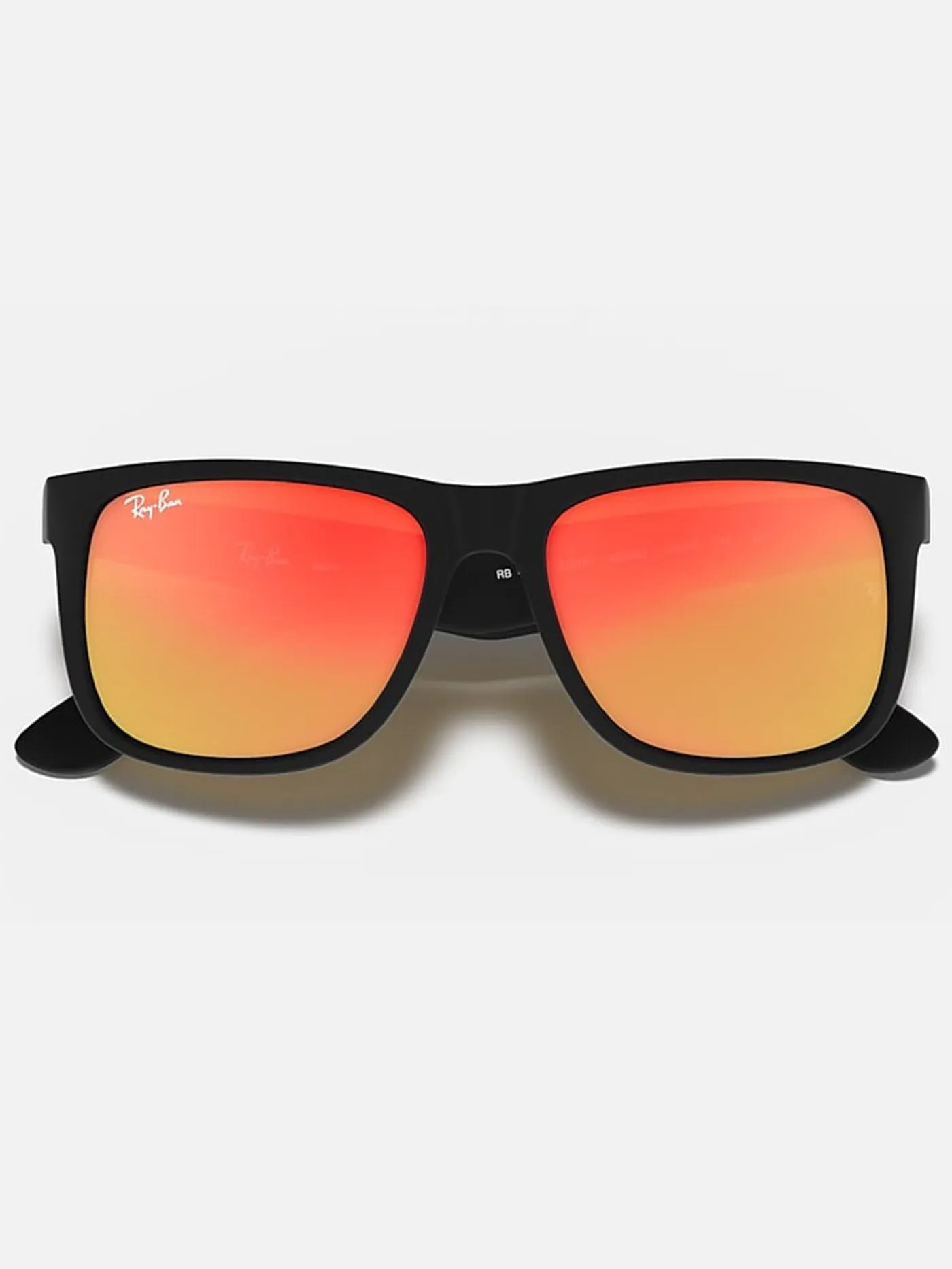 Justin Matte Black/Red Mirror Sunglasses