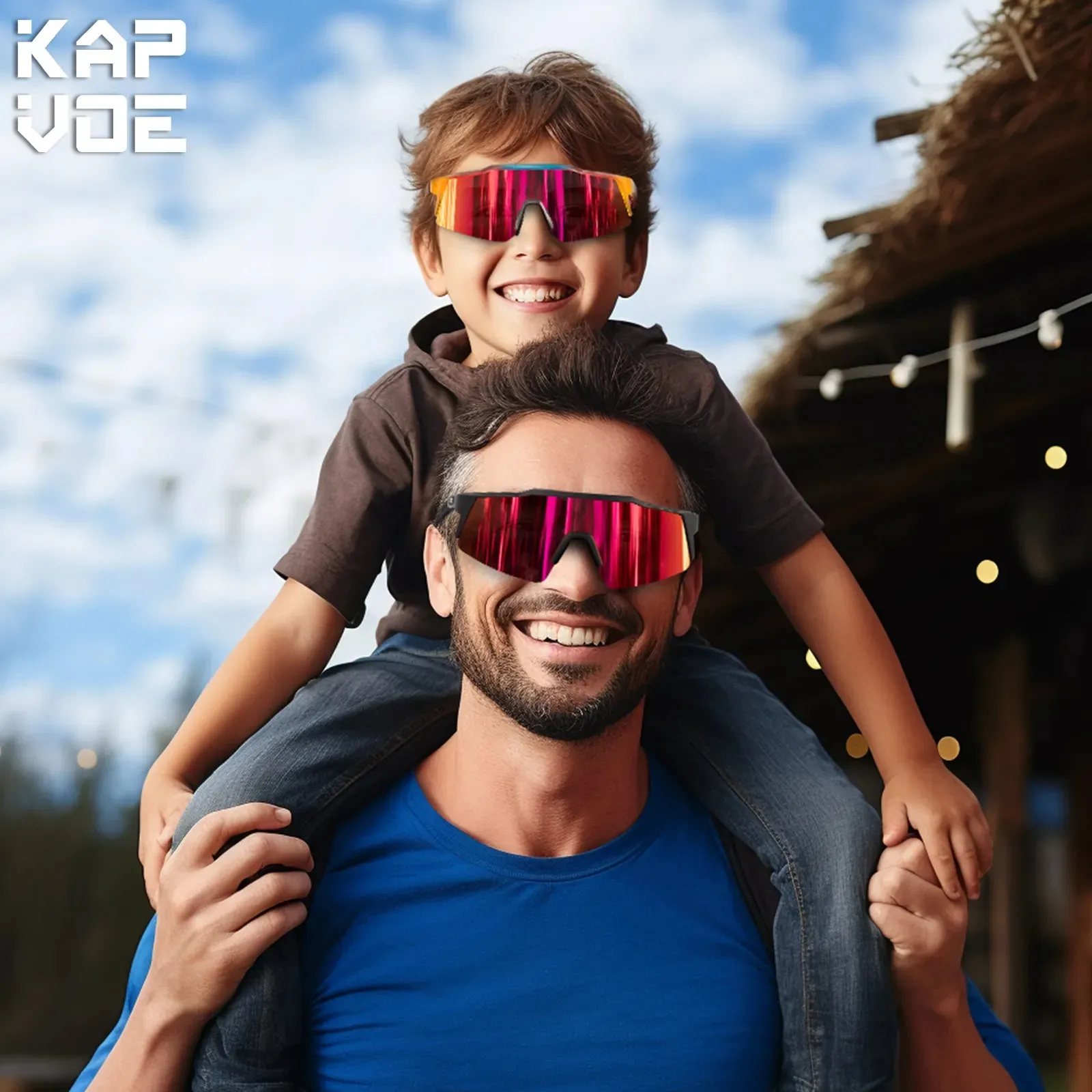 Kapvoe Child Photochromic Sports Sunglasses Cycling Glasses Kids UV400 Boys Bike Skating for Girls Outdoor Bicycle Protectionon