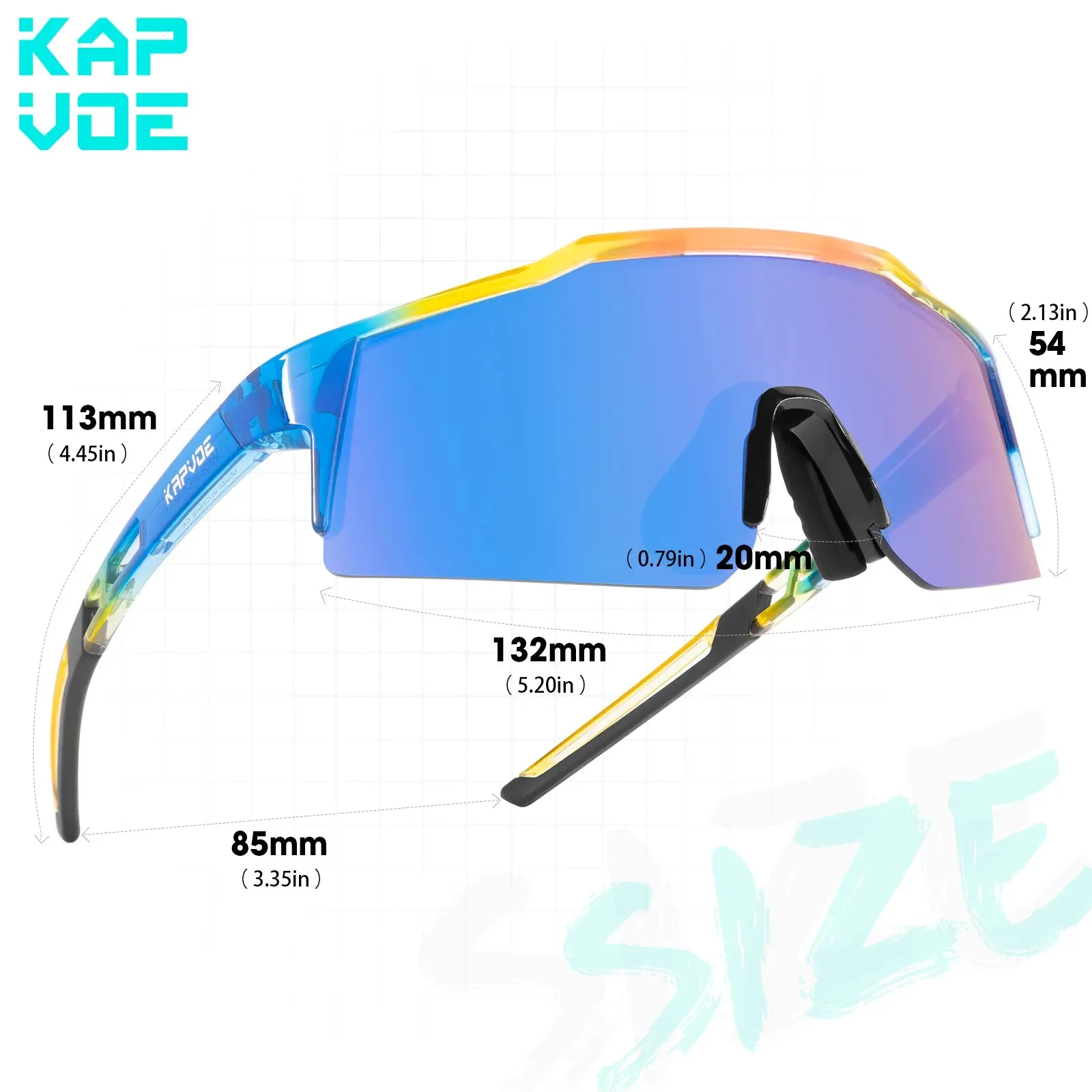 Kapvoe Child Photochromic Sports Sunglasses Cycling Glasses Kids UV400 Boys Bike Skating for Girls Outdoor Bicycle Protectionon