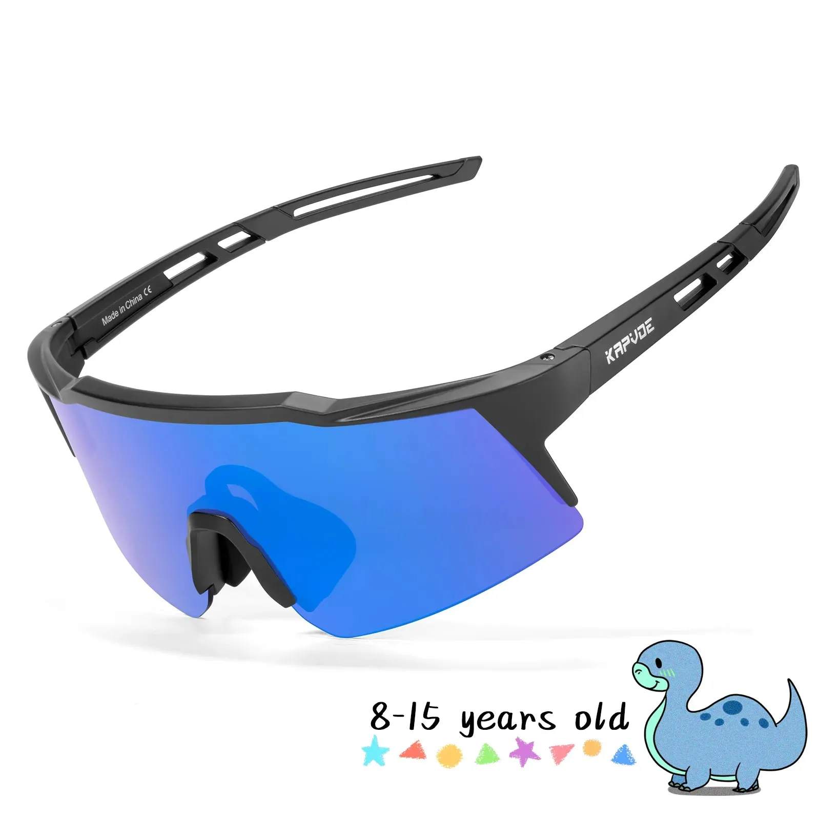 Kapvoe Child Photochromic Sports Sunglasses Cycling Glasses Kids UV400 Boys Bike Skating for Girls Outdoor Bicycle Protectionon