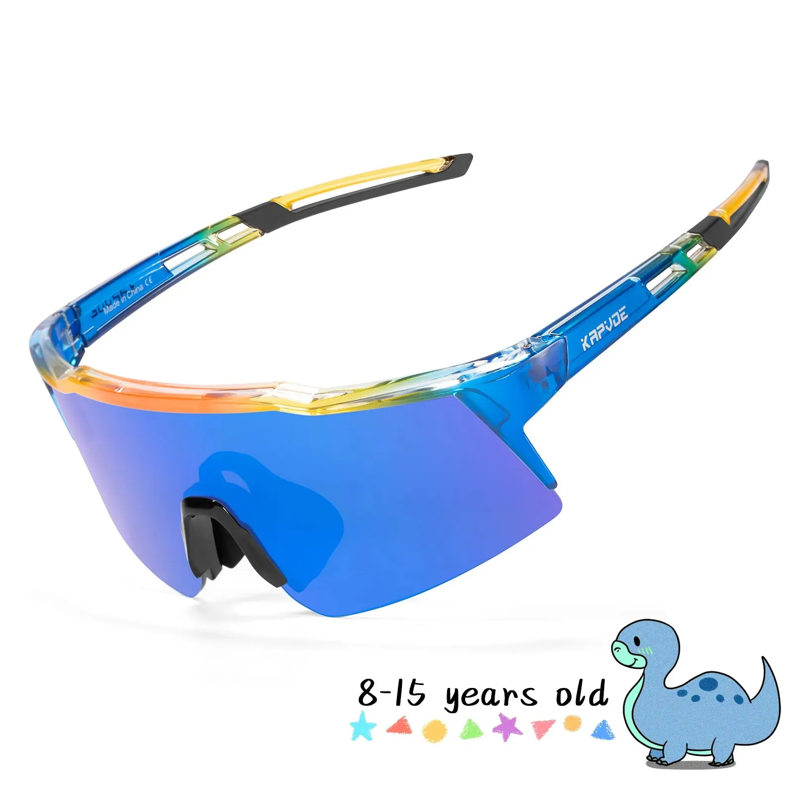 Kapvoe Child Photochromic Sports Sunglasses Cycling Glasses Kids UV400 Boys Bike Skating for Girls Outdoor Bicycle Protectionon