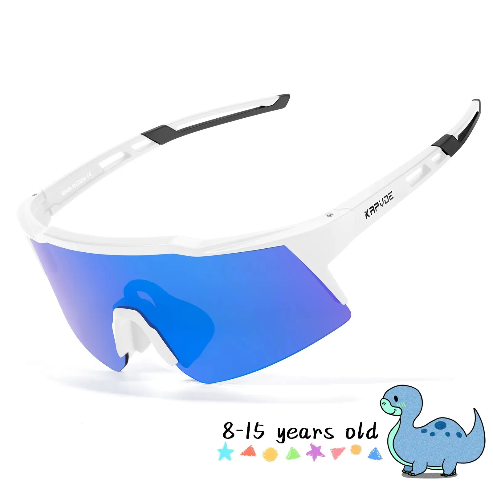 Kapvoe Child Photochromic Sports Sunglasses Cycling Glasses Kids UV400 Boys Bike Skating for Girls Outdoor Bicycle Protectionon