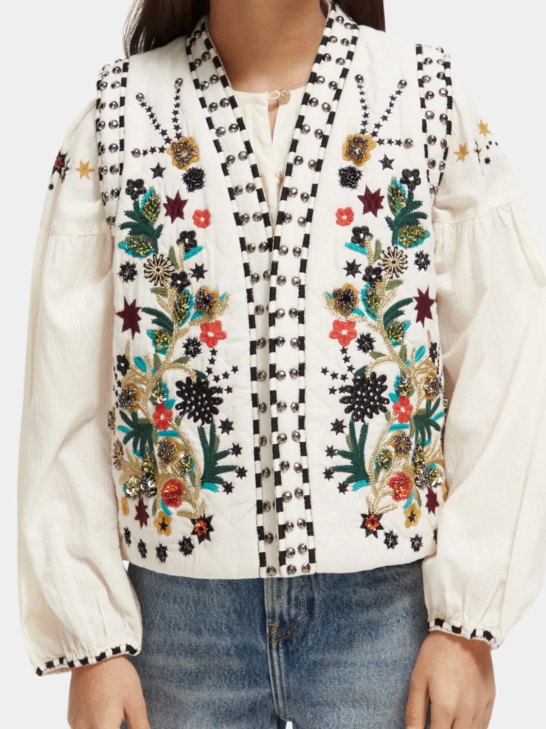 Kids - Oversized embellished gilet