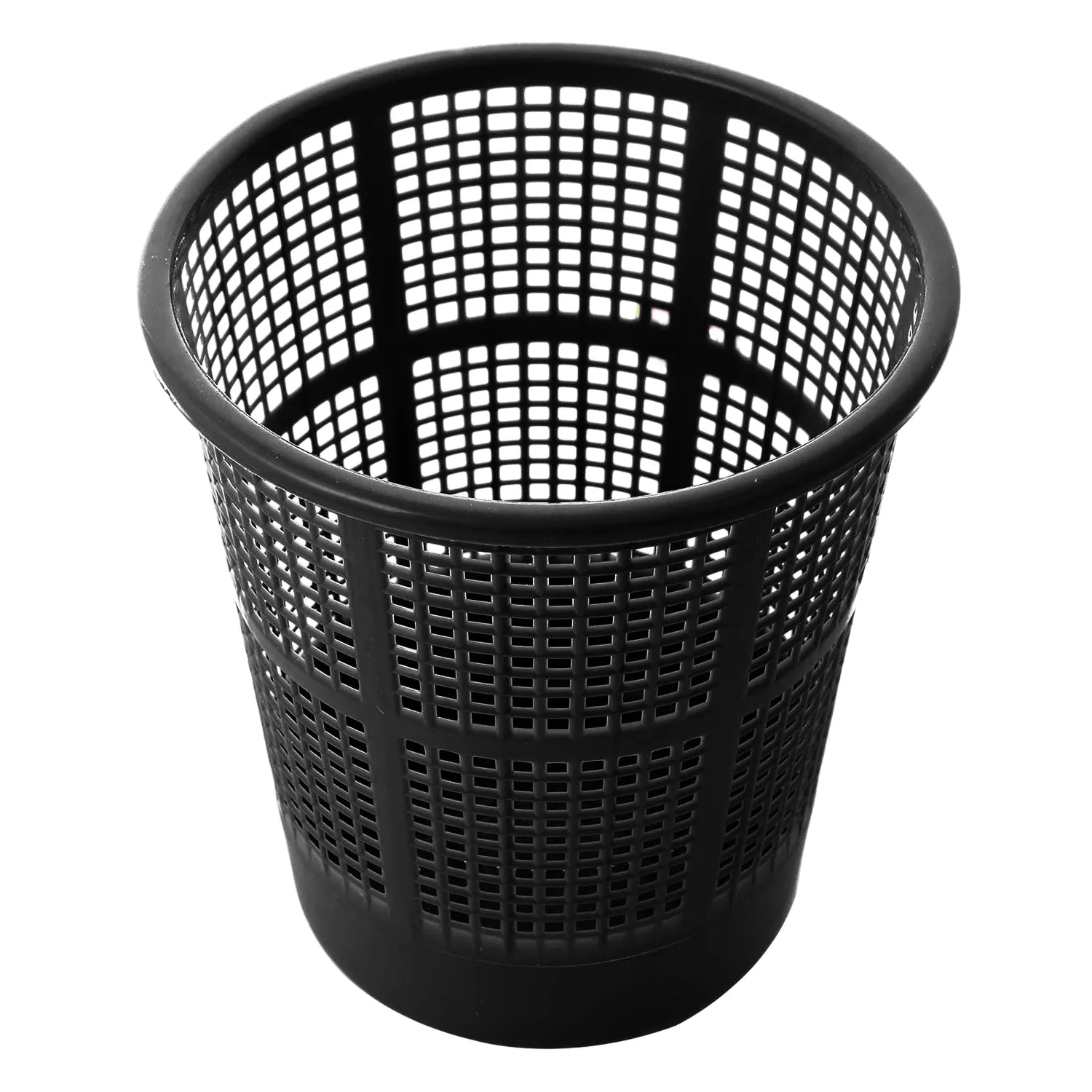 Kuber Industries Mesh Design Plastic Dustbin, Garbage Bin For Home, Kitchen, Office, Capicity 5Ltr, Pack of 2 (Black)-47KM0775