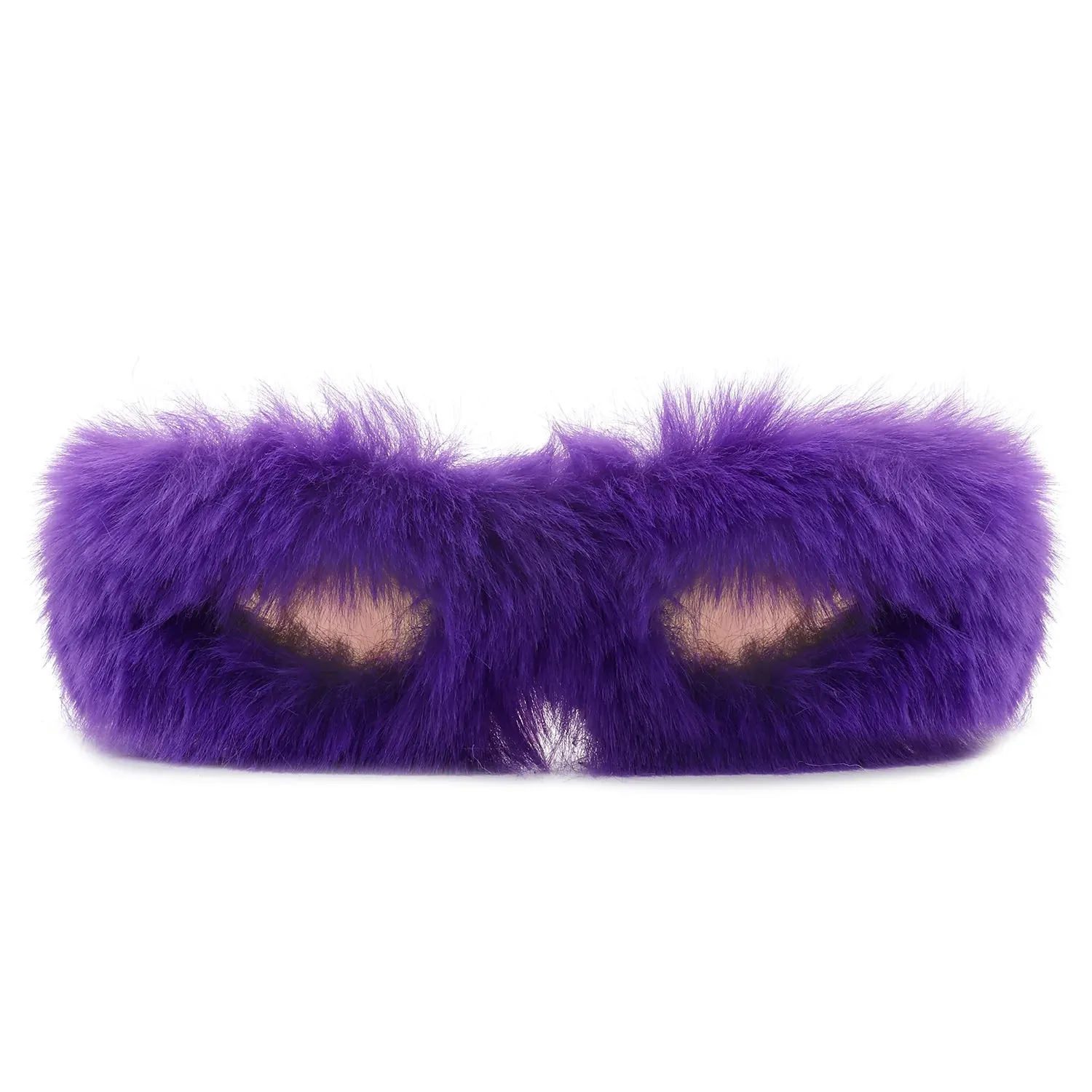 Kyriel - Y2K Wrap Around Fuzzy Fashion Furr Women Sunglasses