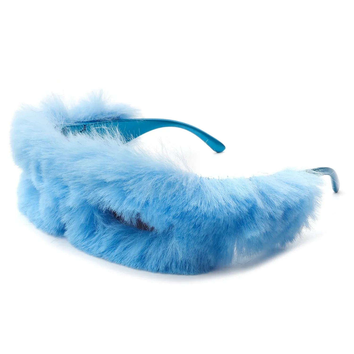 Kyriel - Y2K Wrap Around Fuzzy Fashion Furr Women Sunglasses