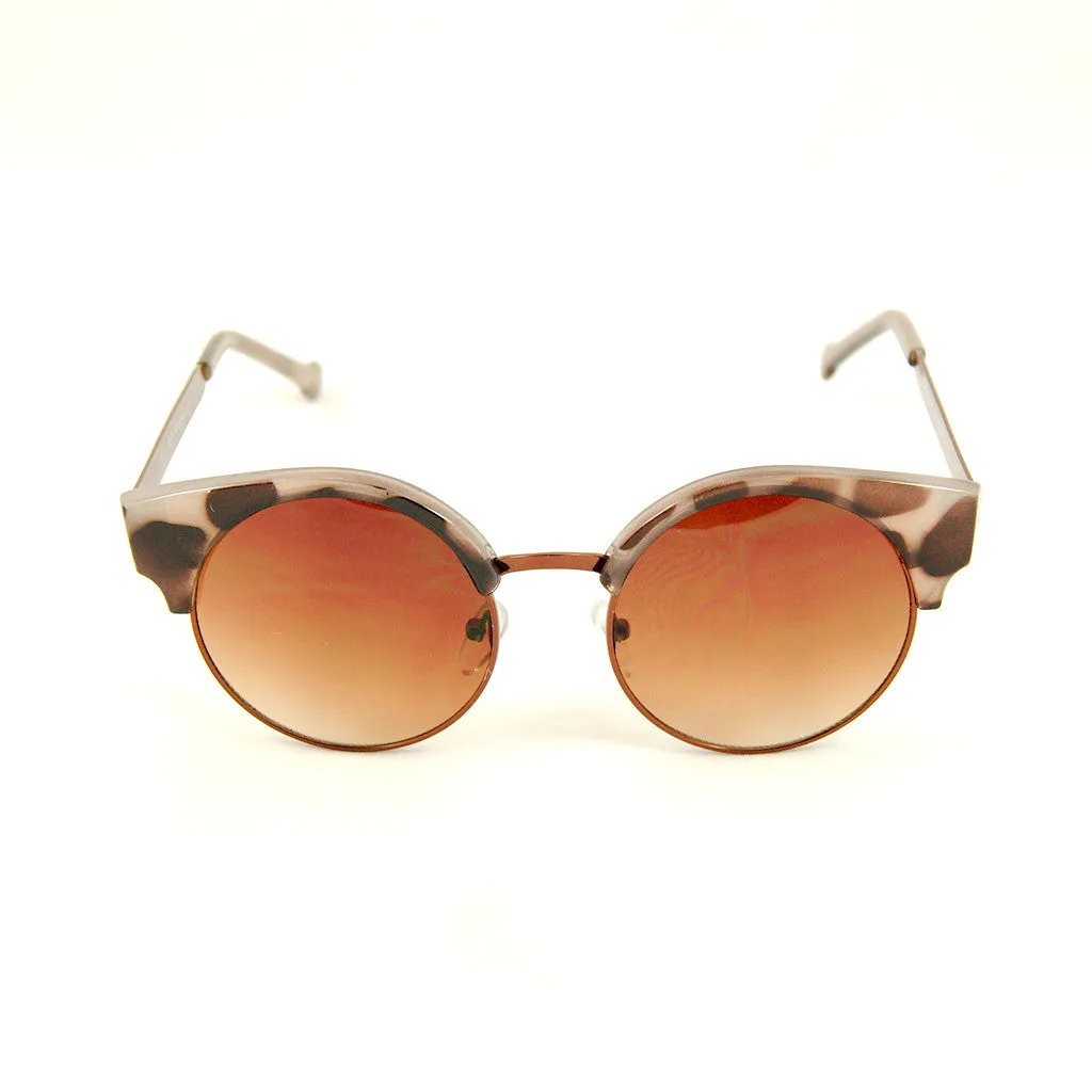 Leopard Round Ellie Sunglasses