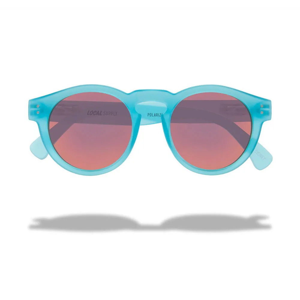 Local Supply Unisex Freeway Atlantic Matte Blue / Rose Sunglasses - LOCALATLANTIC