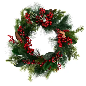 Made for Minimax Mix Leaf Berry Wreath Red 60cm