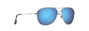 MAUI JIM WOMENS SUNGLASSES-BLUE HAWAII CLIFF HOUSE SILVER