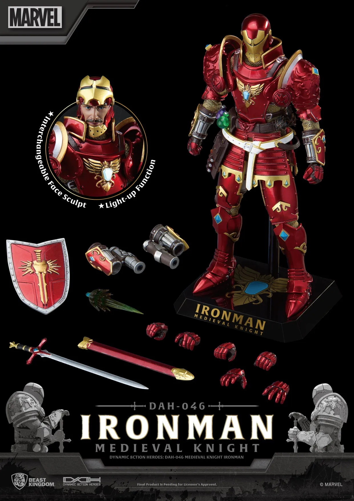 Medieval Knight Iron Man DAH-046 Dynamic 8ction Action Figure