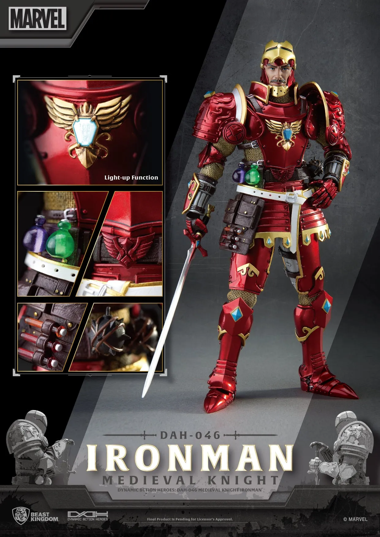 Medieval Knight Iron Man DAH-046 Dynamic 8ction Action Figure