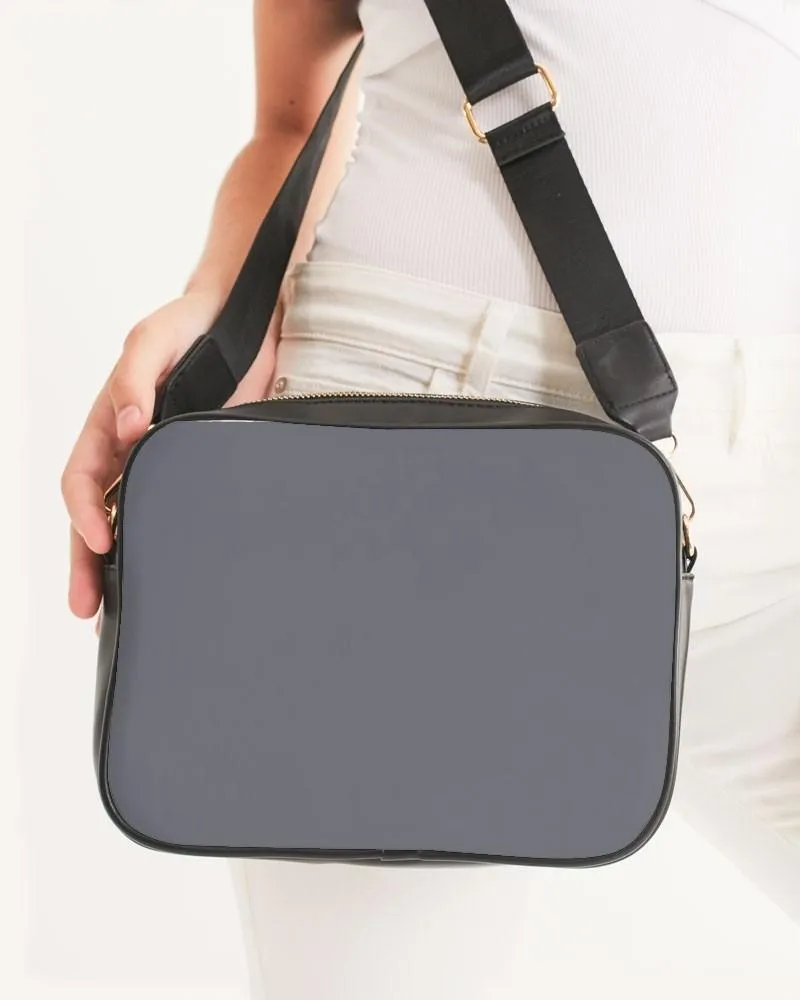 Medium Dark Blue Gray Crossbody Bag | Medium Dark Pale Blue Gray | C10M10Y0K60