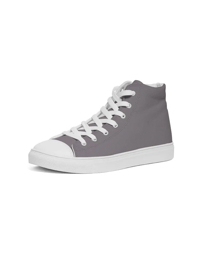 Medium Dark Magenta Gray Women's High-top Canvas Sneakers | Women's | Medium Dark Pale Magenta Gray | C0M10Y0K60