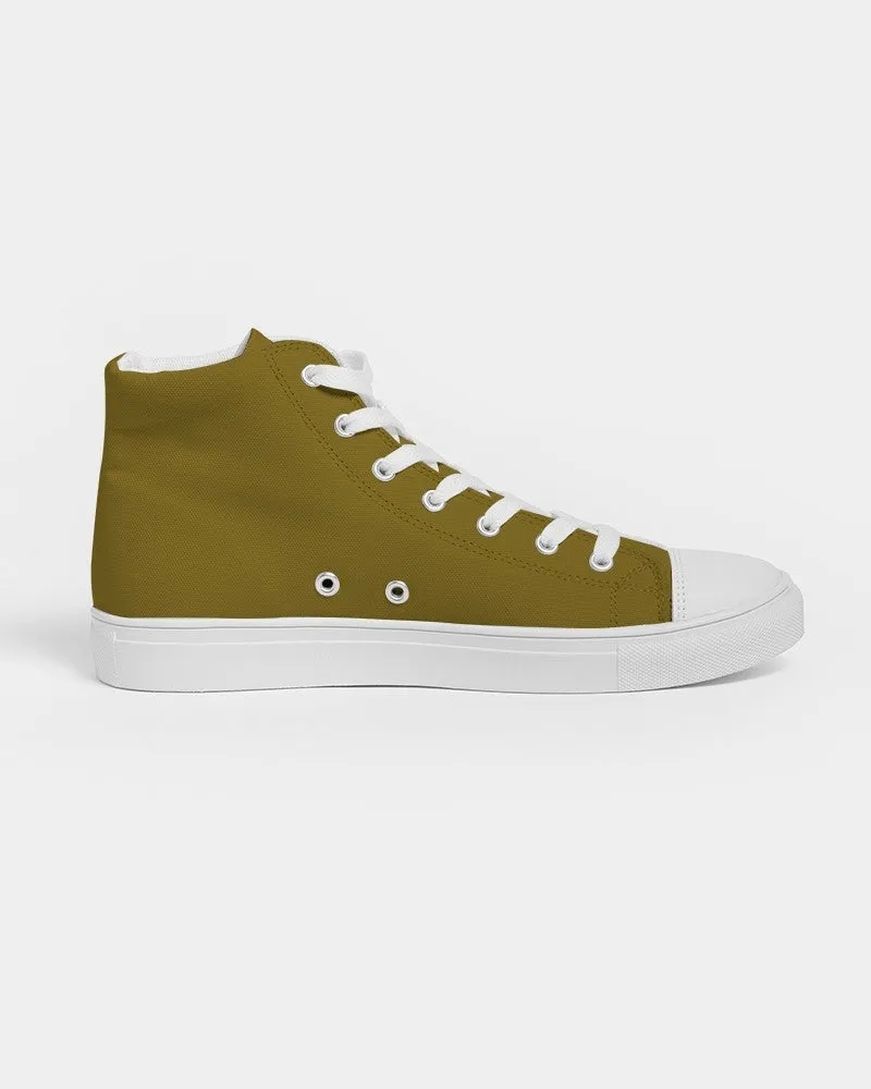 Medium Dark Orange Yellow Women's High-top Canvas Sneakers | Women's | Medium Dark Pure Orange Yellow | C0M25Y100K60