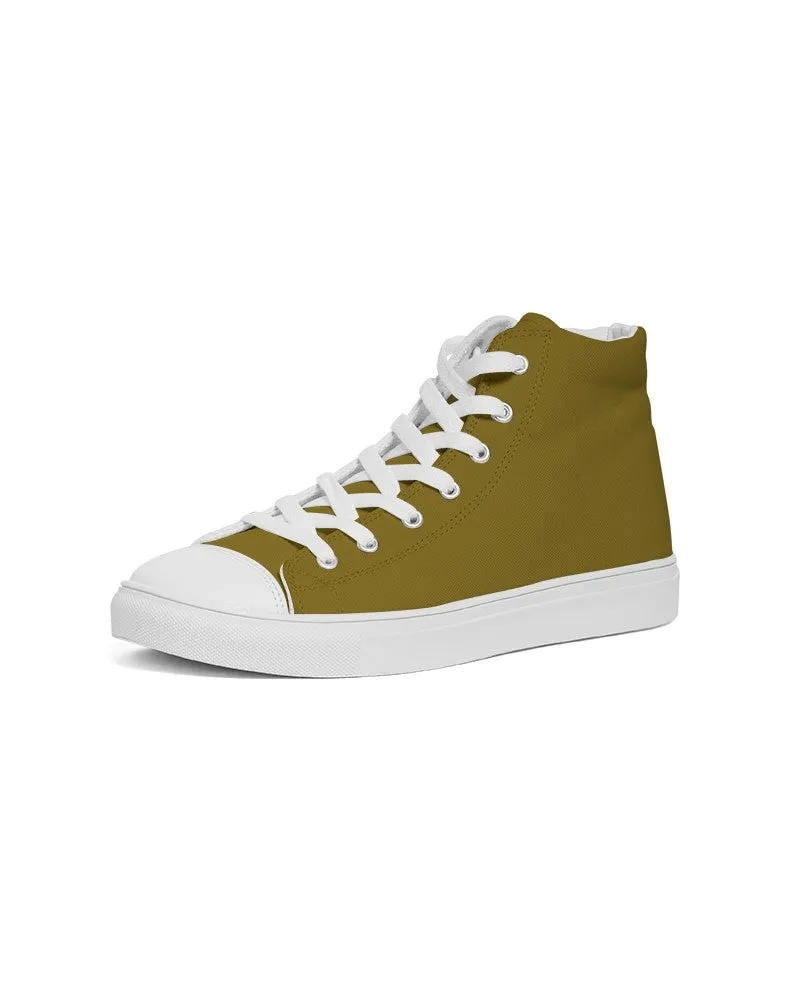 Medium Dark Orange Yellow Women's High-top Canvas Sneakers | Women's | Medium Dark Pure Orange Yellow | C0M25Y100K60