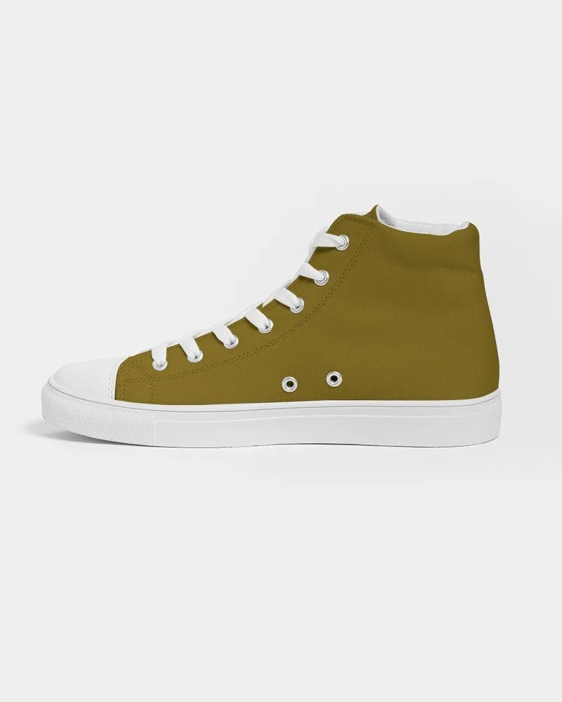 Medium Dark Orange Yellow Women's High-top Canvas Sneakers | Women's | Medium Dark Pure Orange Yellow | C0M25Y100K60