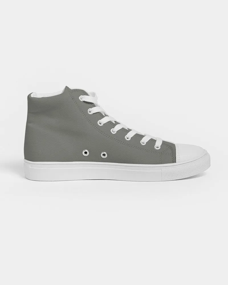 Medium Dark Yellow Gray Women's High-top Canvas Sneakers | Women's | Medium Dark Pale Yellow Gray | C0M0Y10K60