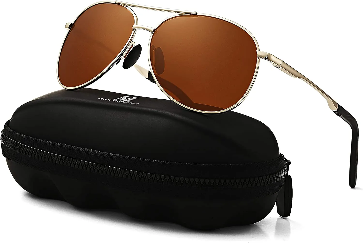 Men's Aviator Sunglasses - Polarized - UV Protection & Lightweight