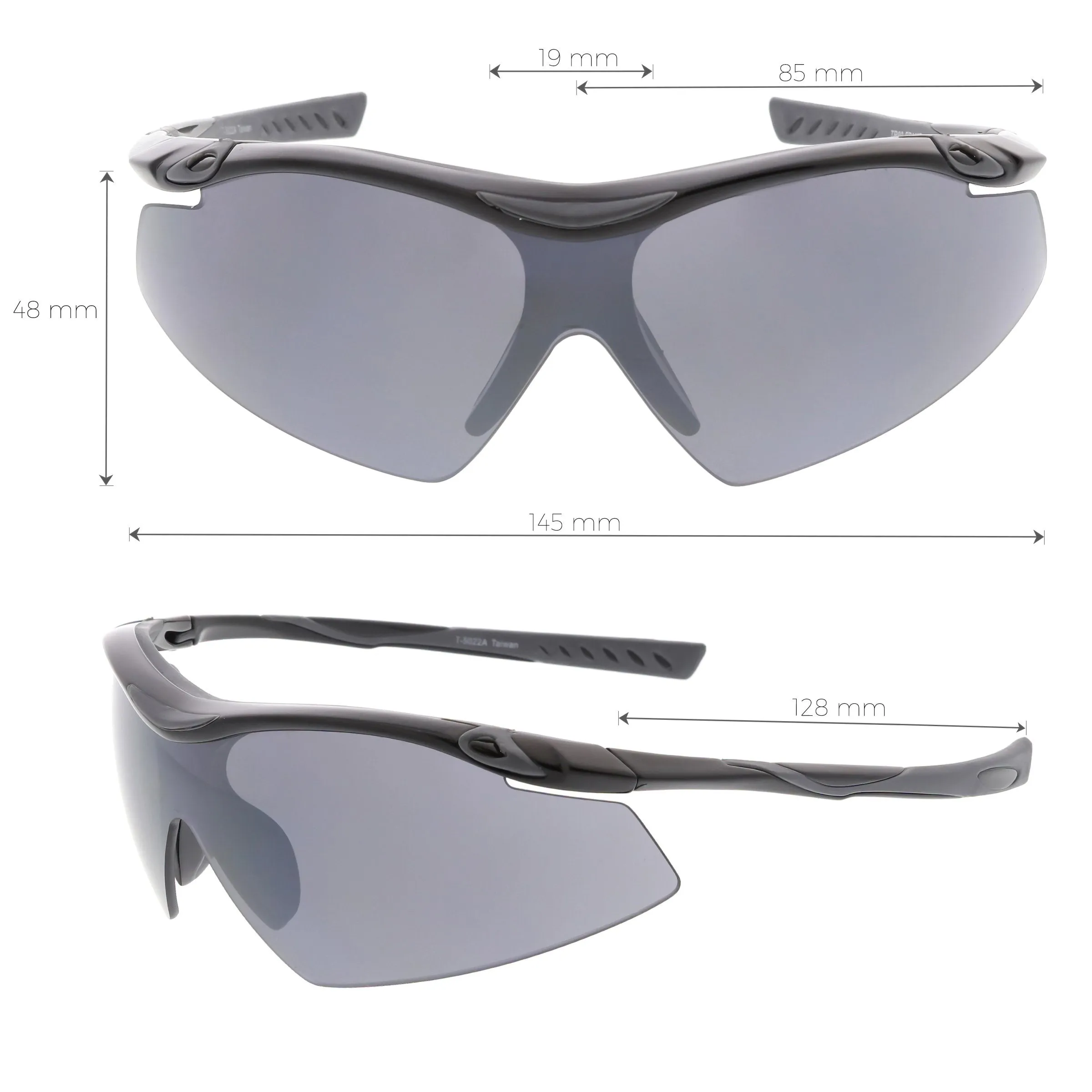 Men's Premium TR-90 Half Jacket Sports Wrap Sunglasses C796