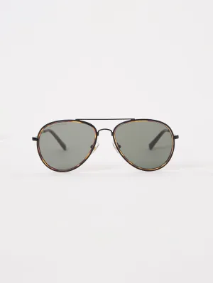 Metal D-Frame Rim Detailed Sunglasses