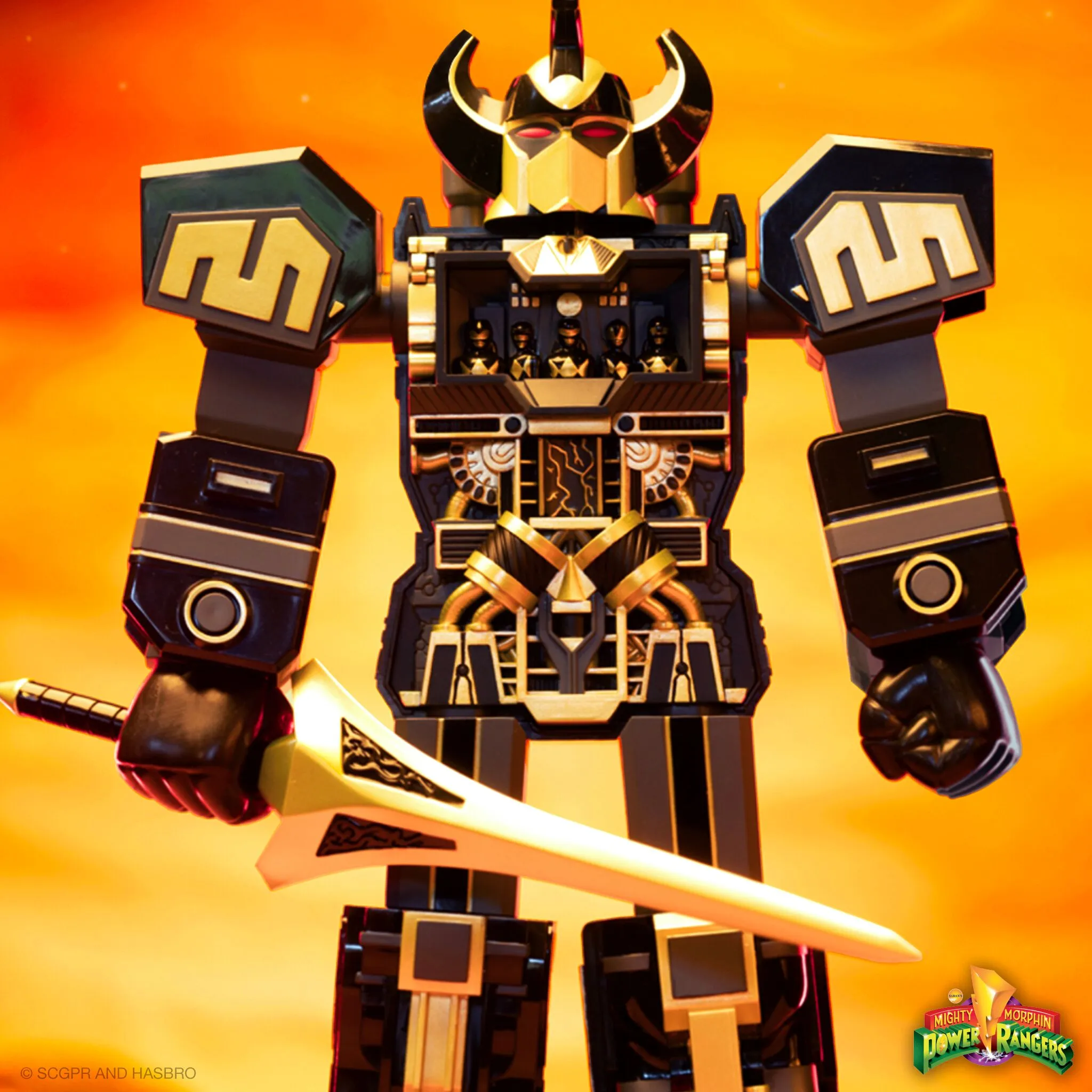 Mighty Morphin Power Rangers Super Cyborg - Megazord (Black / Gold)