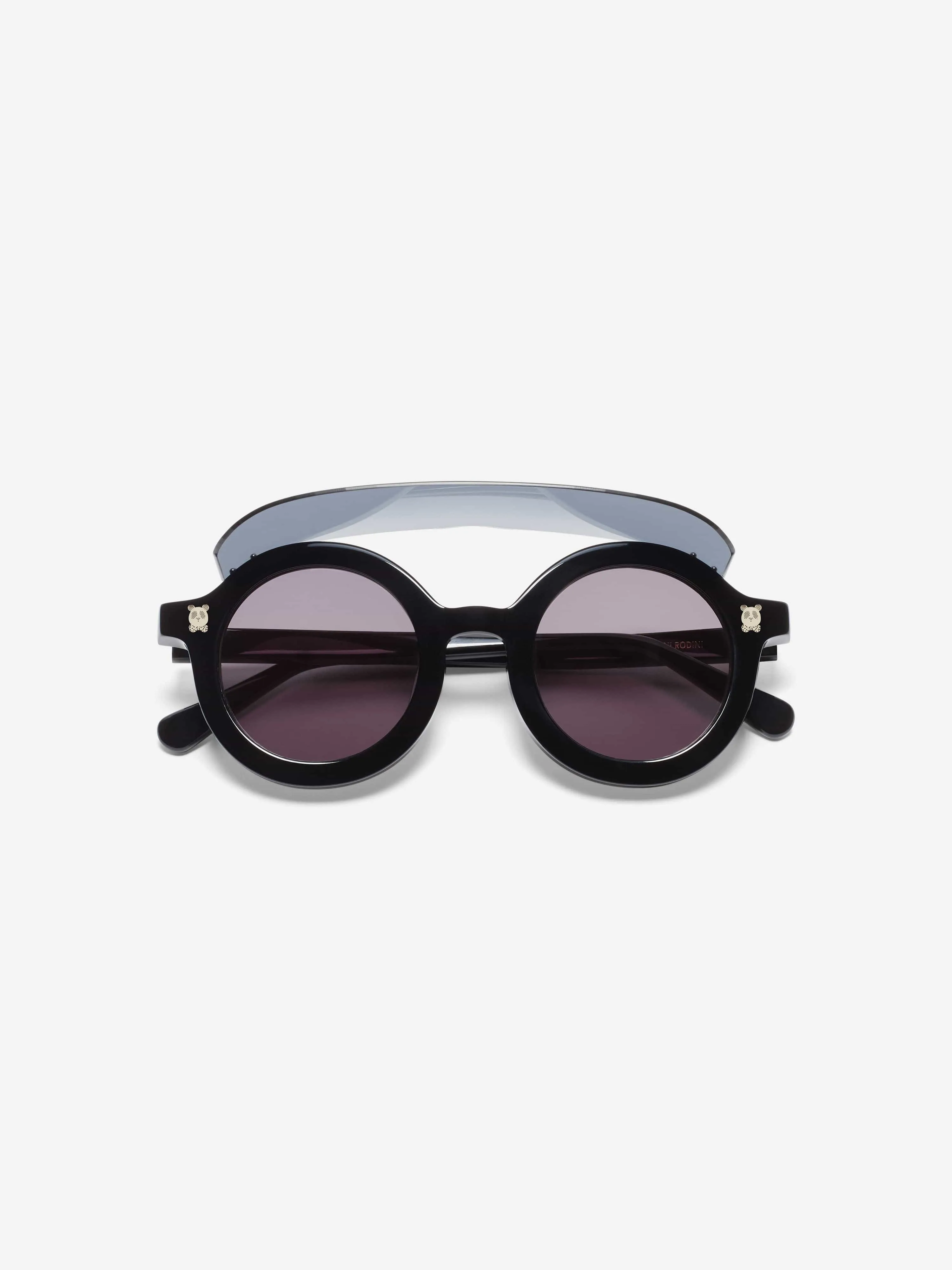 Mini Rodini Kids Visor Sunglasses in Black