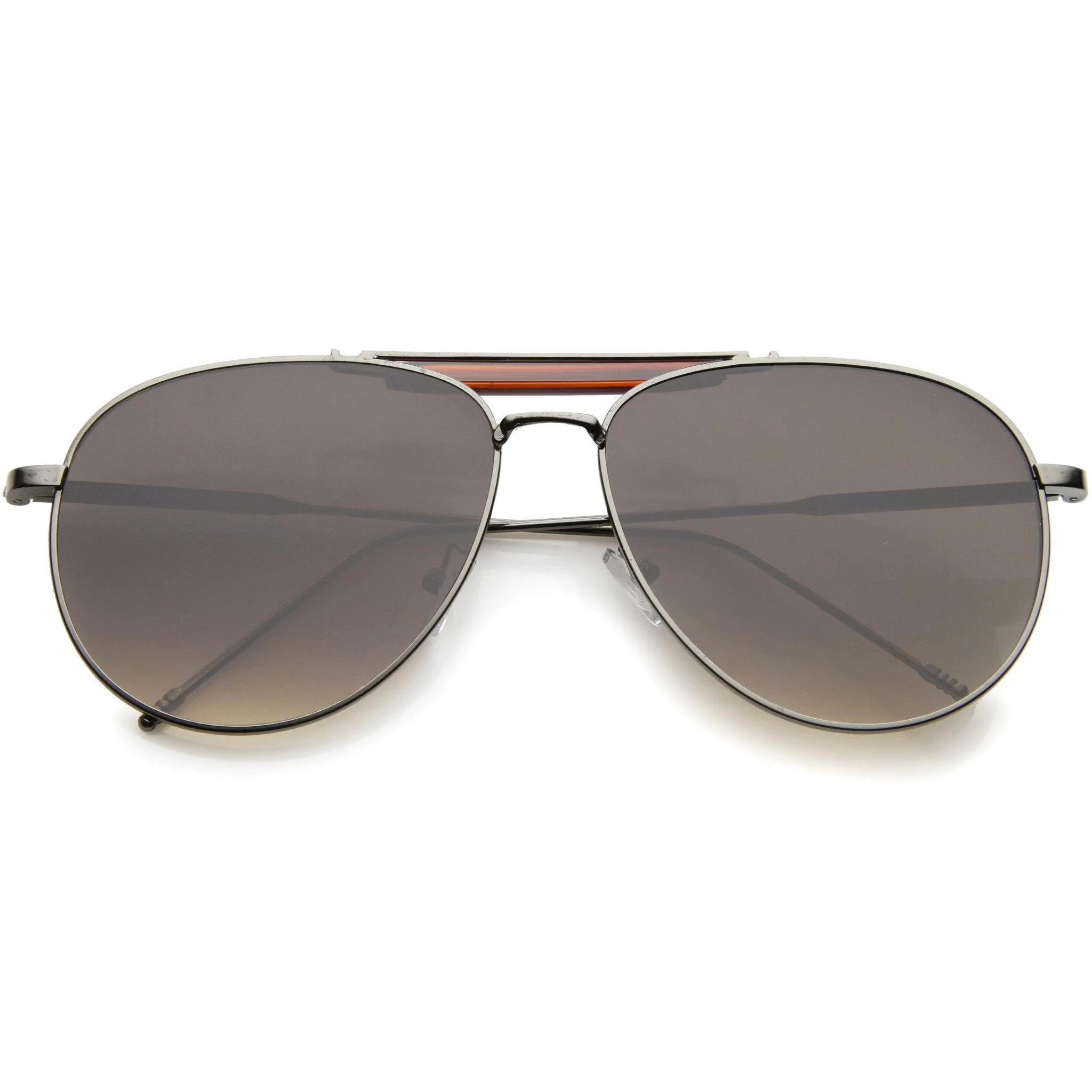 Modern Fashion Top Bar Flat Lens Aviator Sunglasses A212