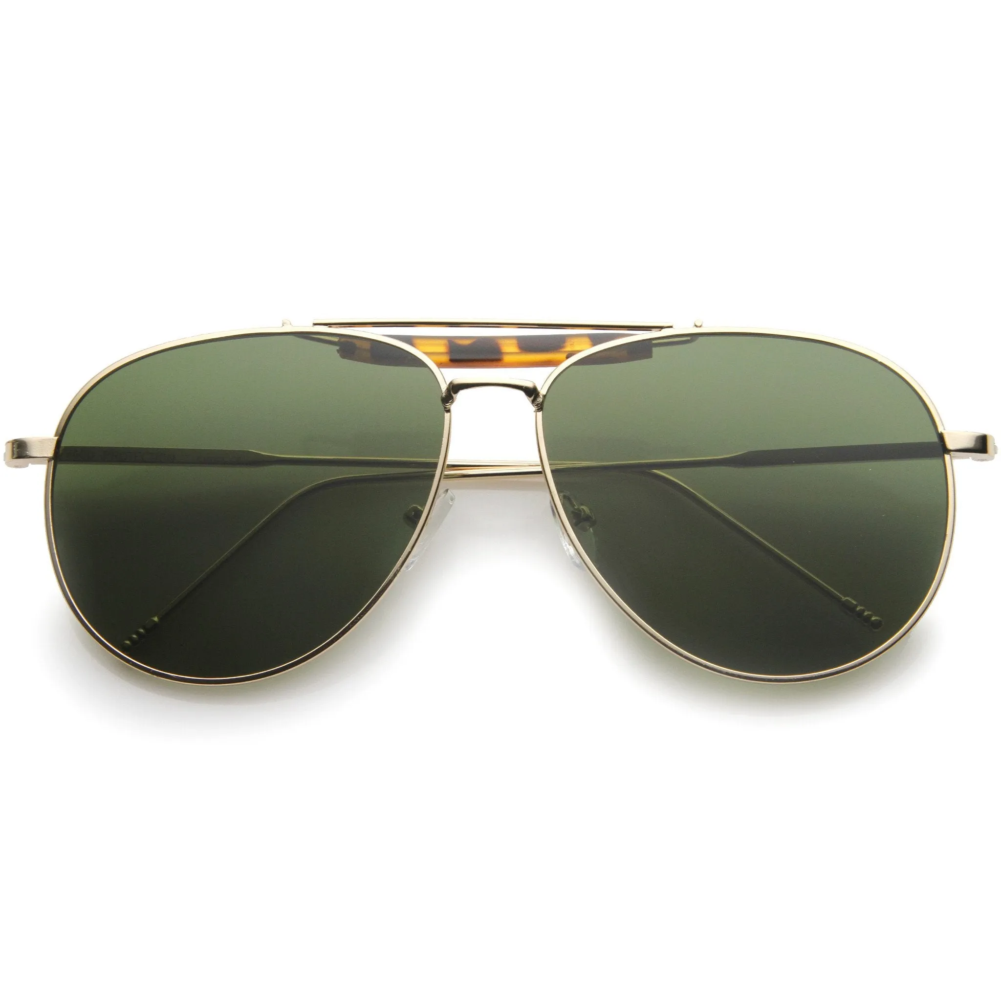 Modern Fashion Top Bar Flat Lens Aviator Sunglasses A212